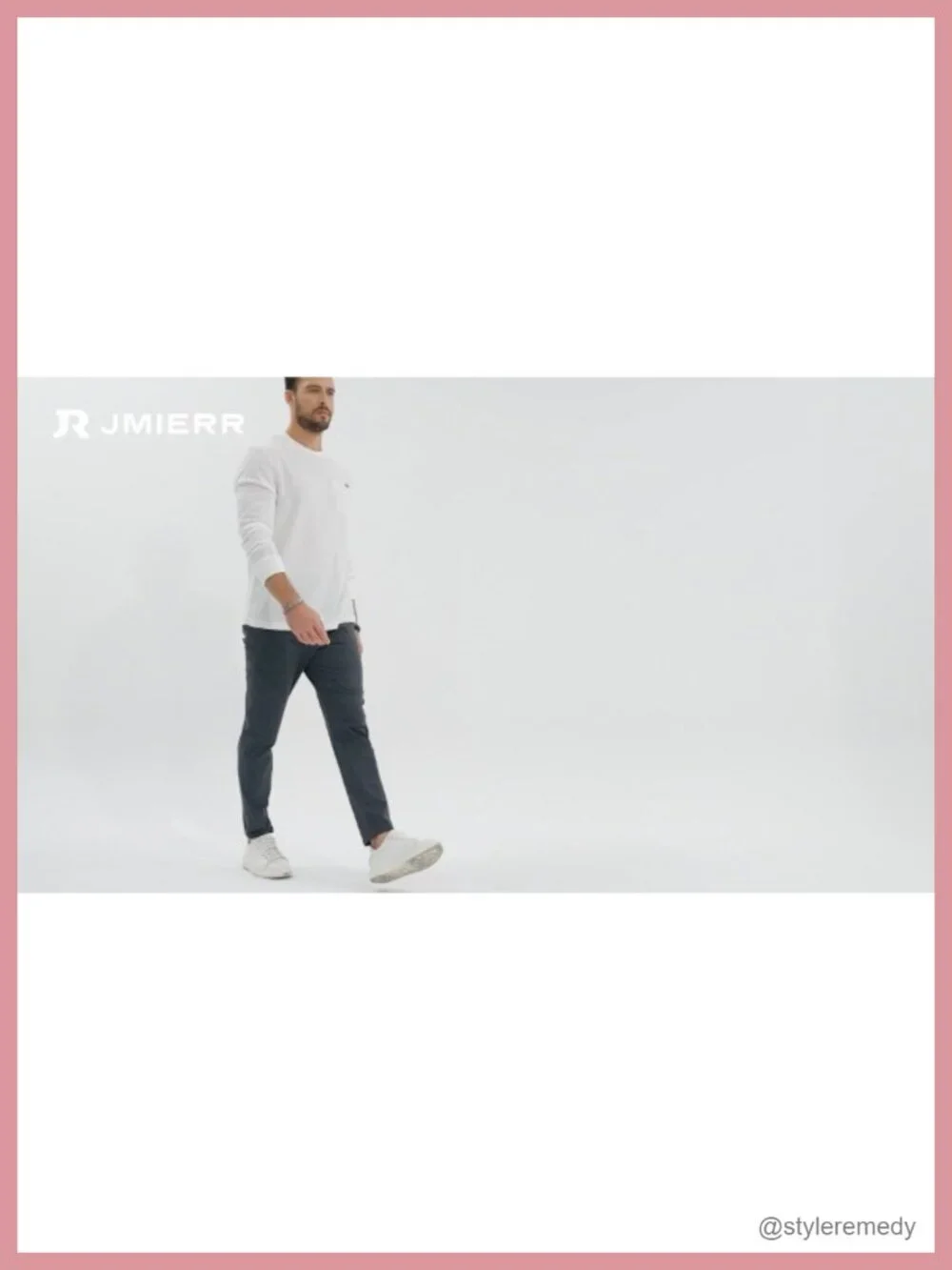 Men's Chino Pants Elastic Waist Tapered Golf Trousers Cotton Stretch
